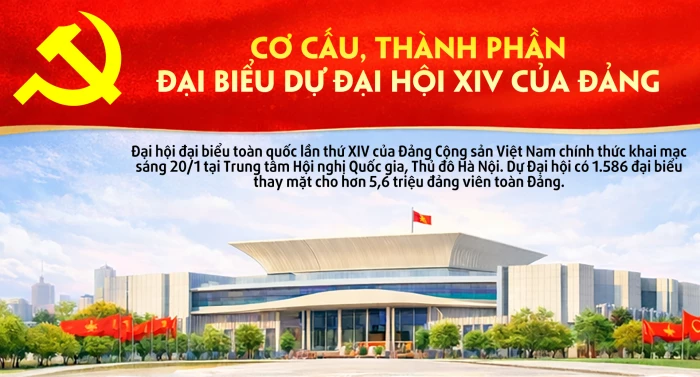 Cơ cấu, thành phần đại biểu dự Đại hội XIV của Đảng
