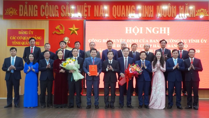 Công bố quyết định của Ban Thường vụ Tỉnh ủy về công tác cán bộ