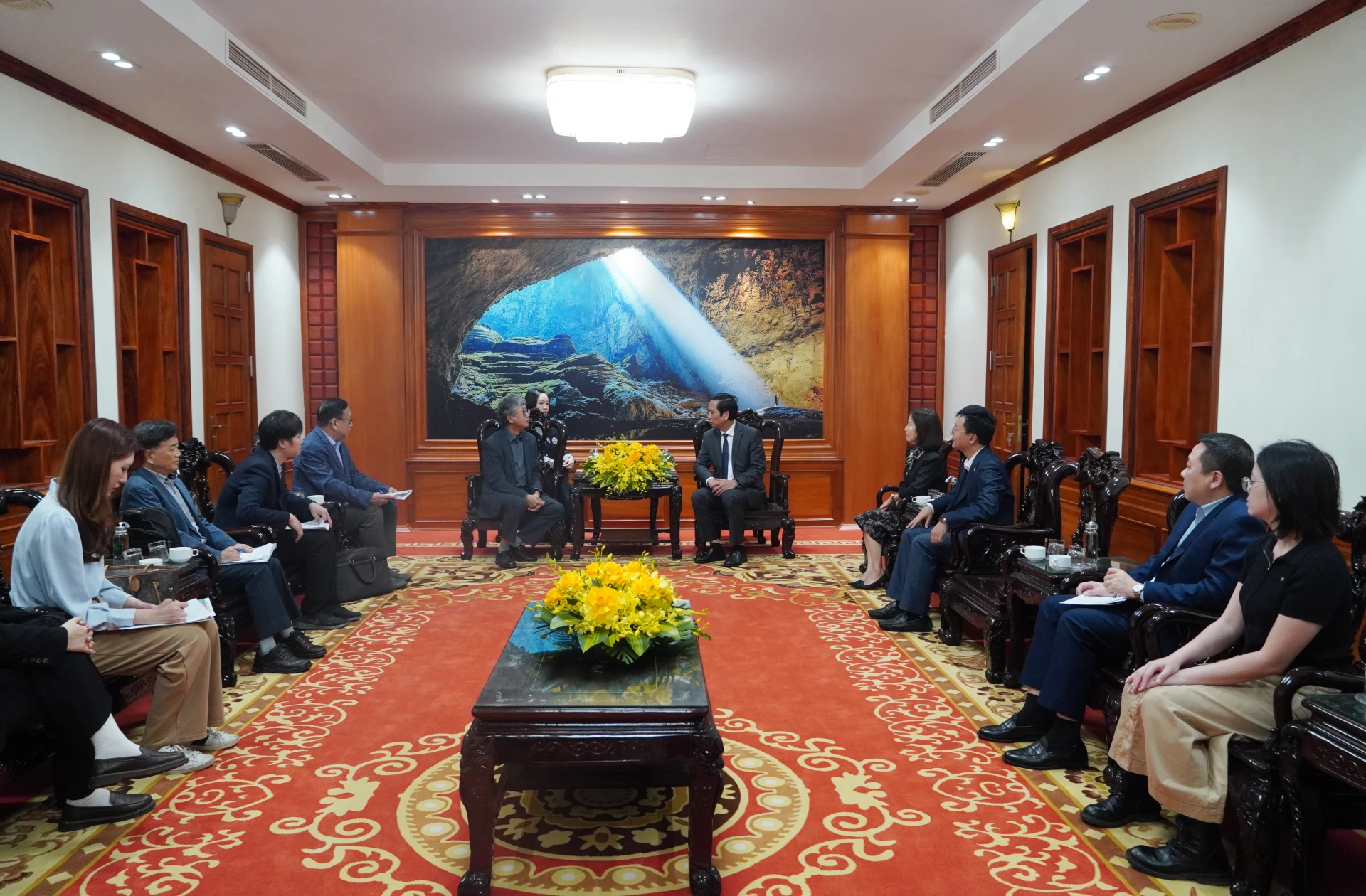 Quang cảnh buổi tiếp xã giao - Ảnh: H.L.