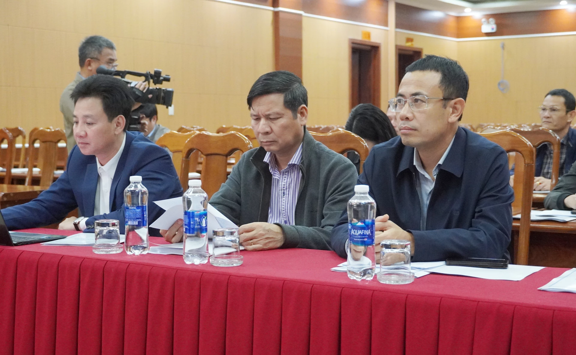 Các đại biểu tham dự hội nghị tại điểm cầu Quảng Trị - Ảnh: X.P