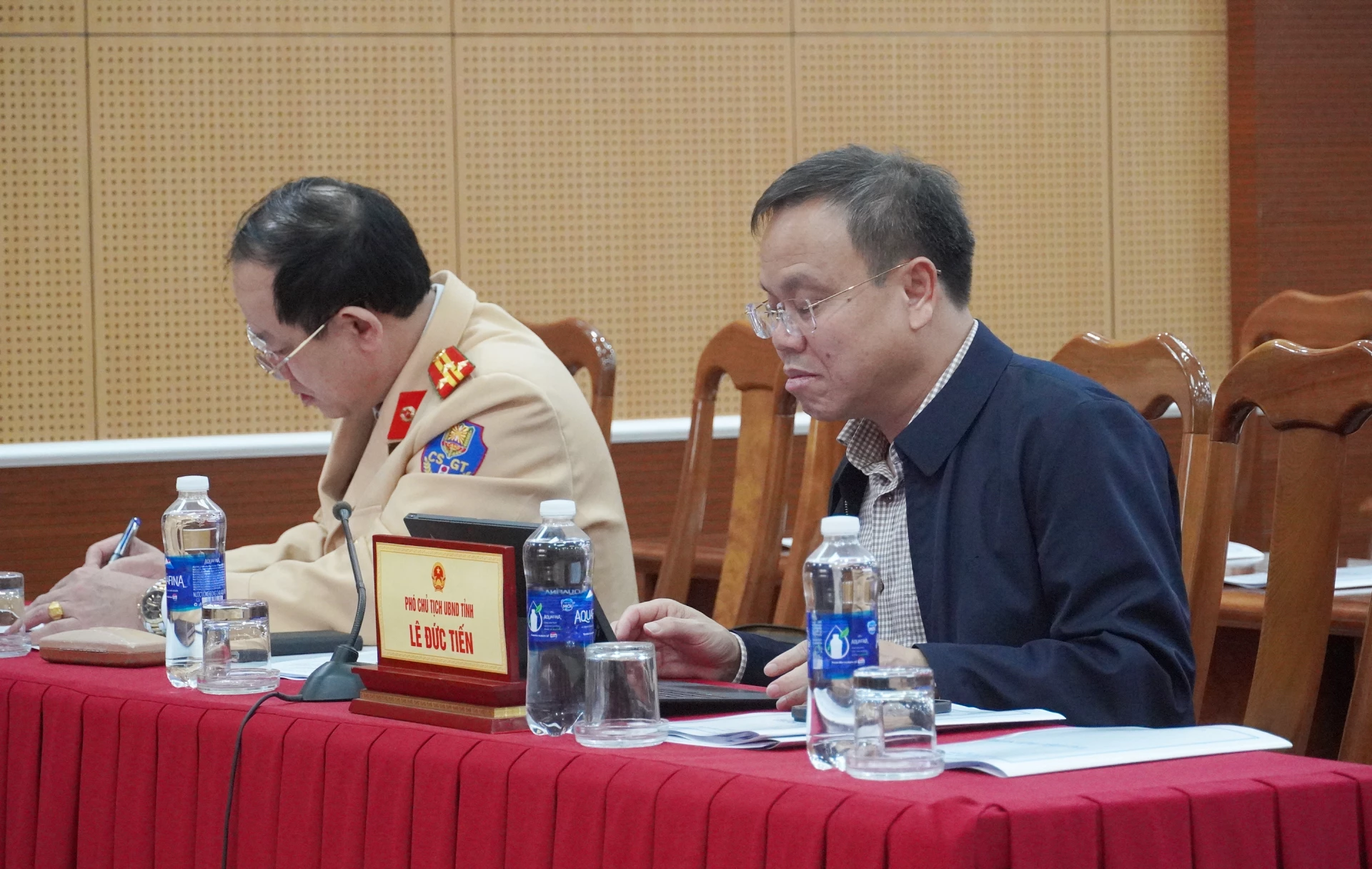 Các đại biểu tham dự hội nghị tại điểm cầu Quảng Trị - Ảnh: X.P