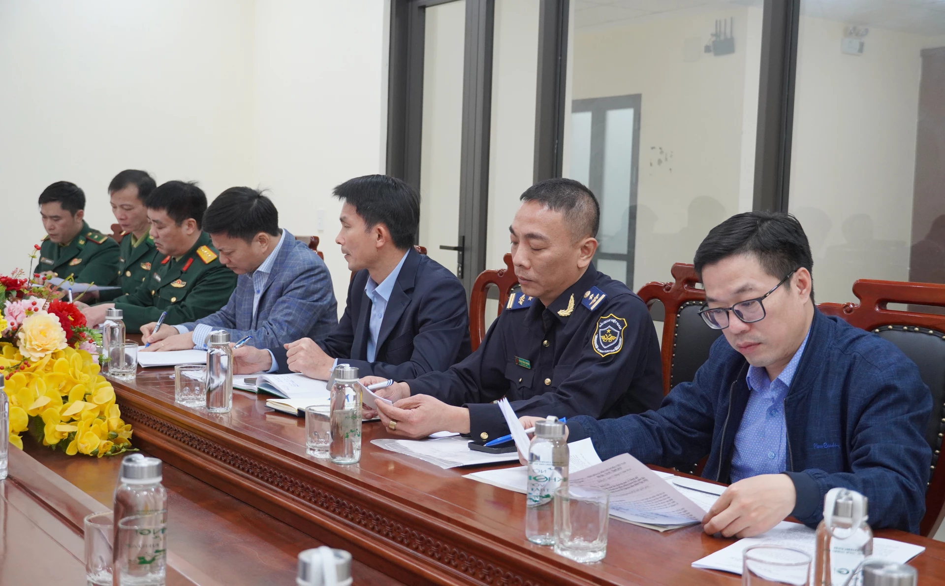 Đoàn công tác Văn phòng thường trực BCĐ 389 Quốc gia làm việc với BCĐ 389 tỉnh Quảng Trị - Ảnh: X.P

