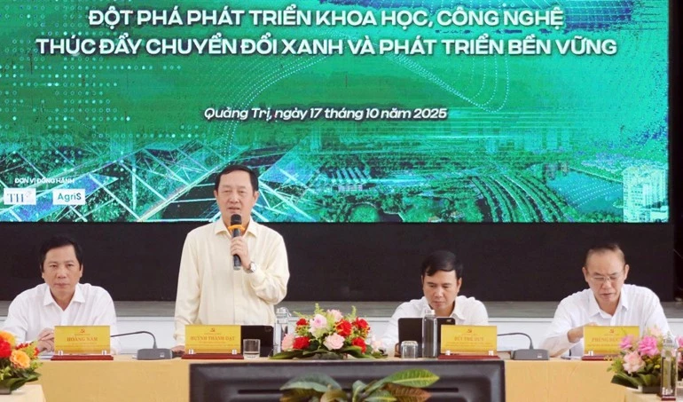 Tỉnh ủy Quảng Trị đồng chủ trì hội thảo khoa học quốc gia Đột phá phát triển khoa học, công nghệ, thúc đẩy chuyển đổi xanh và phát triển bền vững.