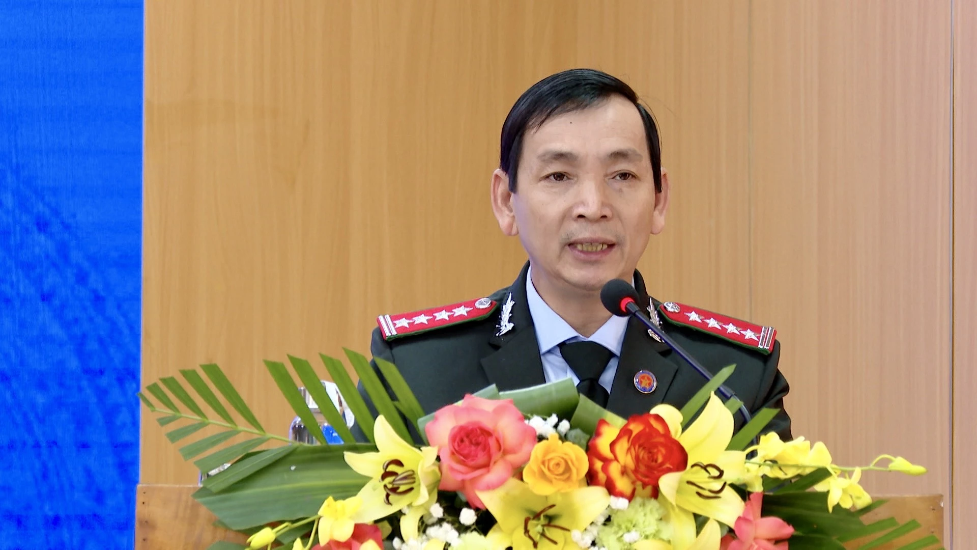 Đồng chí Nguyễn Hoài Nam, Chánh Thanh tra tỉnh phát biểu khai mạc hội nghị - Ảnh: H.N