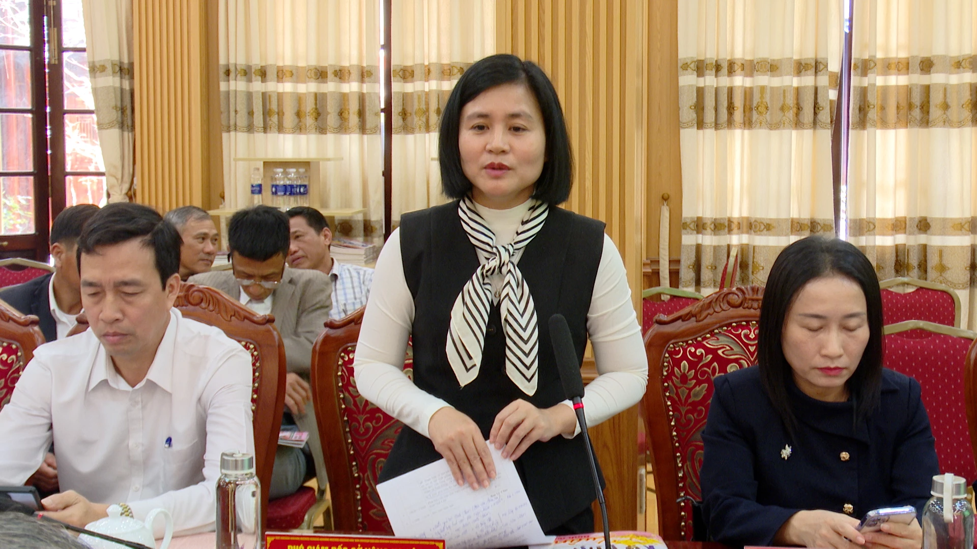 Lãnh đạo Sở Nông nghiệp và Môi trường tỉnh Quảng Trị phát biểu tại hội nghị - Ảnh: Quang Ngọc.