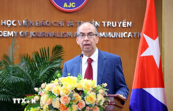 Đại sứ Cuba tại Việt Nam Rogelio Polanco Fuentes. (Ảnh: Văn Điệp/TTXVN)