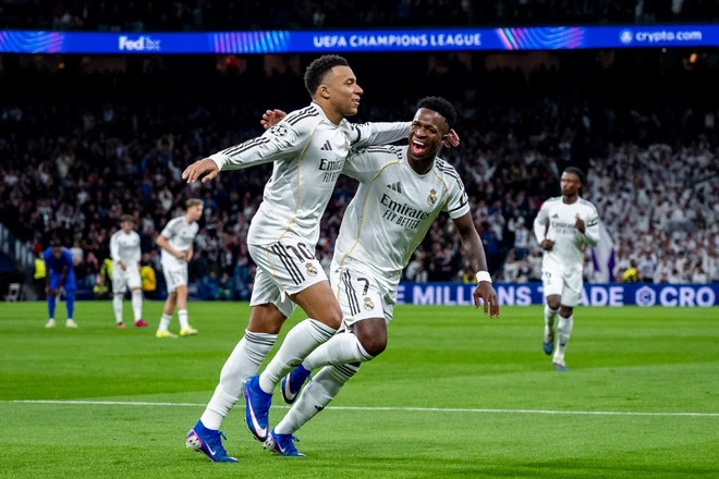 Mbappe và Vinicius giúp Real Madrid thắng đậm. (Nguồn: Real Madrid)