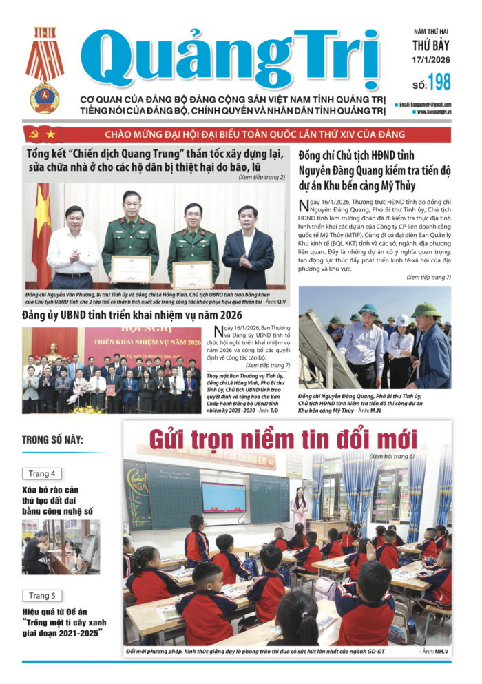 Báo Quảng Trị số 198 - Ngày 17-01-2026