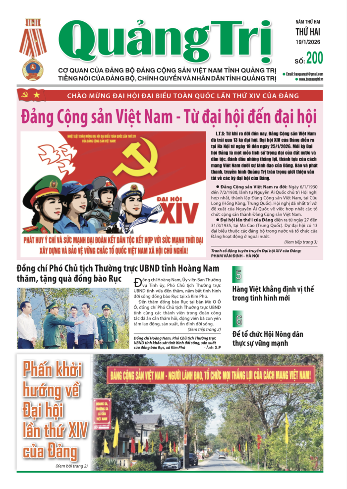 Báo Quảng Trị số 200 - Ngày 19-01-2026