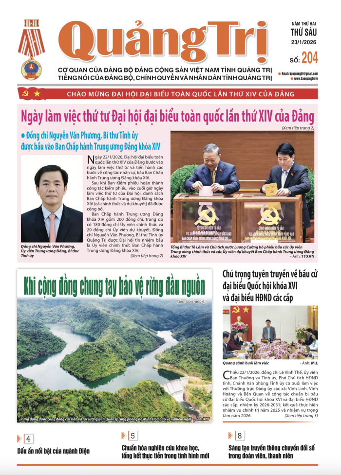Báo Quảng Trị số 204 - Ngày 23-01-2026