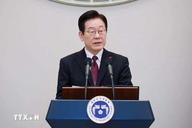 Tổng thống Hàn Quốc Lee Jae Myung. (Ảnh: Yonhap/TTXVN)