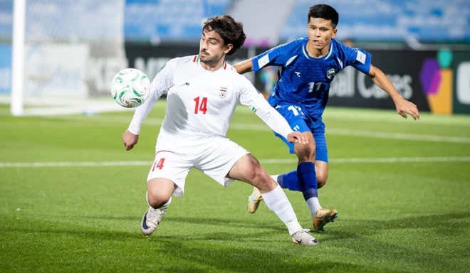 U23 Iran (áo trắng) hòa 2 trận không bàn thắng liên tiếp. (Nguồn: AFC)