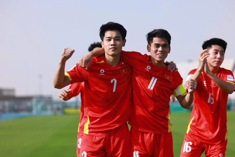 U23 Việt Nam quyết tâm vượt qua U23 UAE. (Nguồn: AFC)