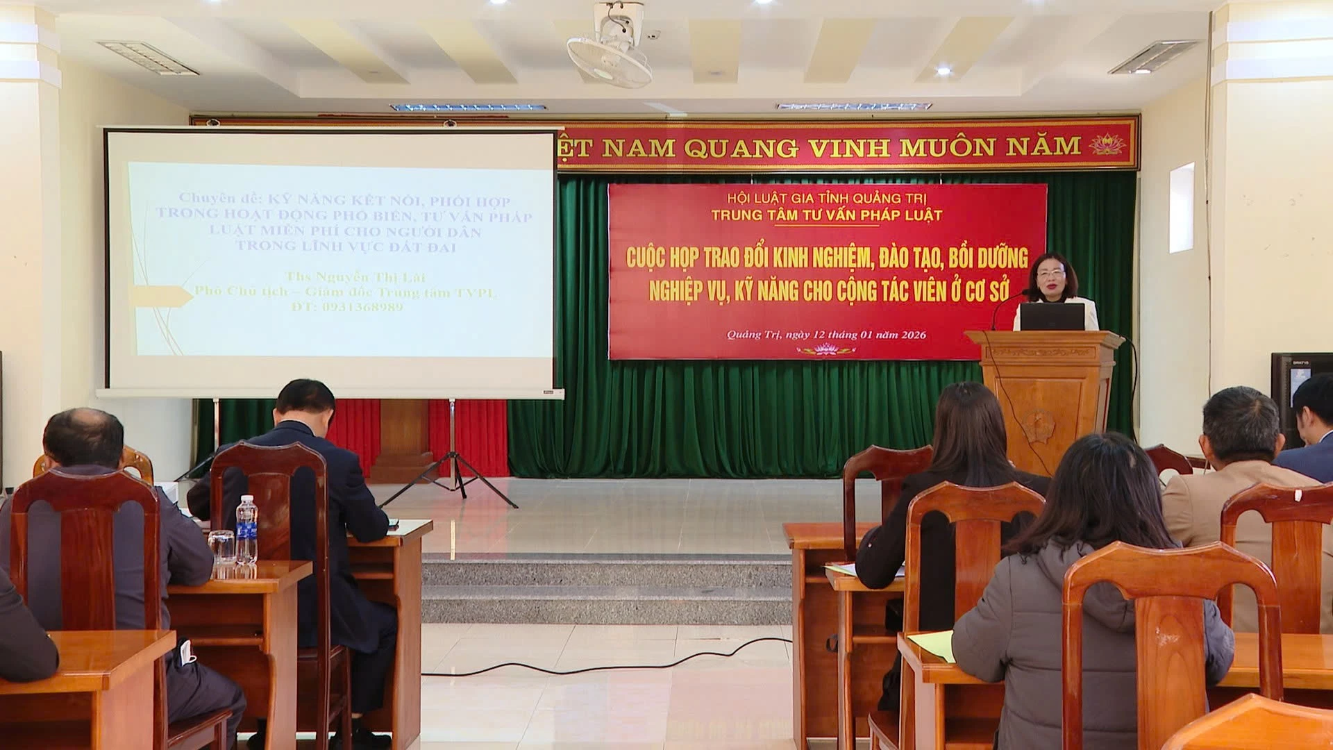 Trao đổi kinh nghiệm và đào tạo, bồi dưỡng nghiệp vụ, kỹ năng cho cộng tác viên tư vấn pháp luật ở cơ sở.