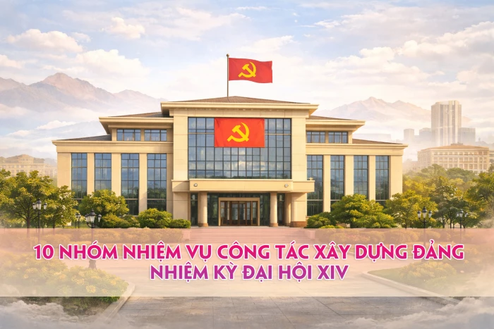 10 nhóm nhiệm vụ công tác xây dựng Đảng nhiệm kỳ Đại hội XIV