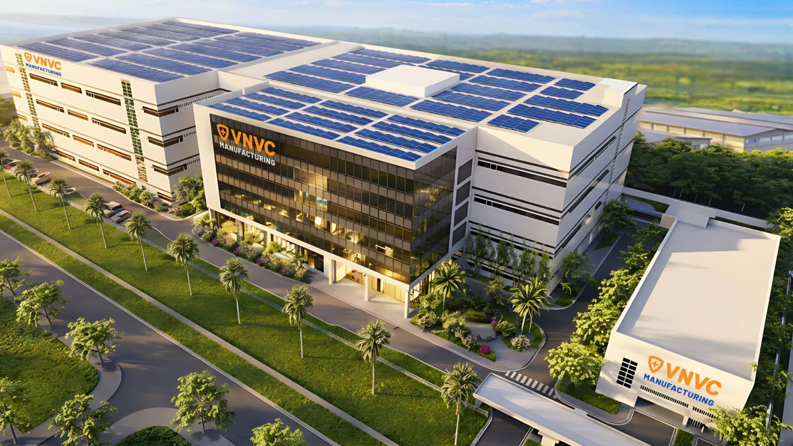 Nhà máy Vắc xin và Sinh phẩm VNVC được khởi công tháng 5/2025 tại Bến Lức, Tây Ninh (Long An cũ), với tổng vốn đầu tư ban đầu hơn 2.500 tỷ đồng và công suất 100 triệu liều mỗi năm. Ảnh: VNVC