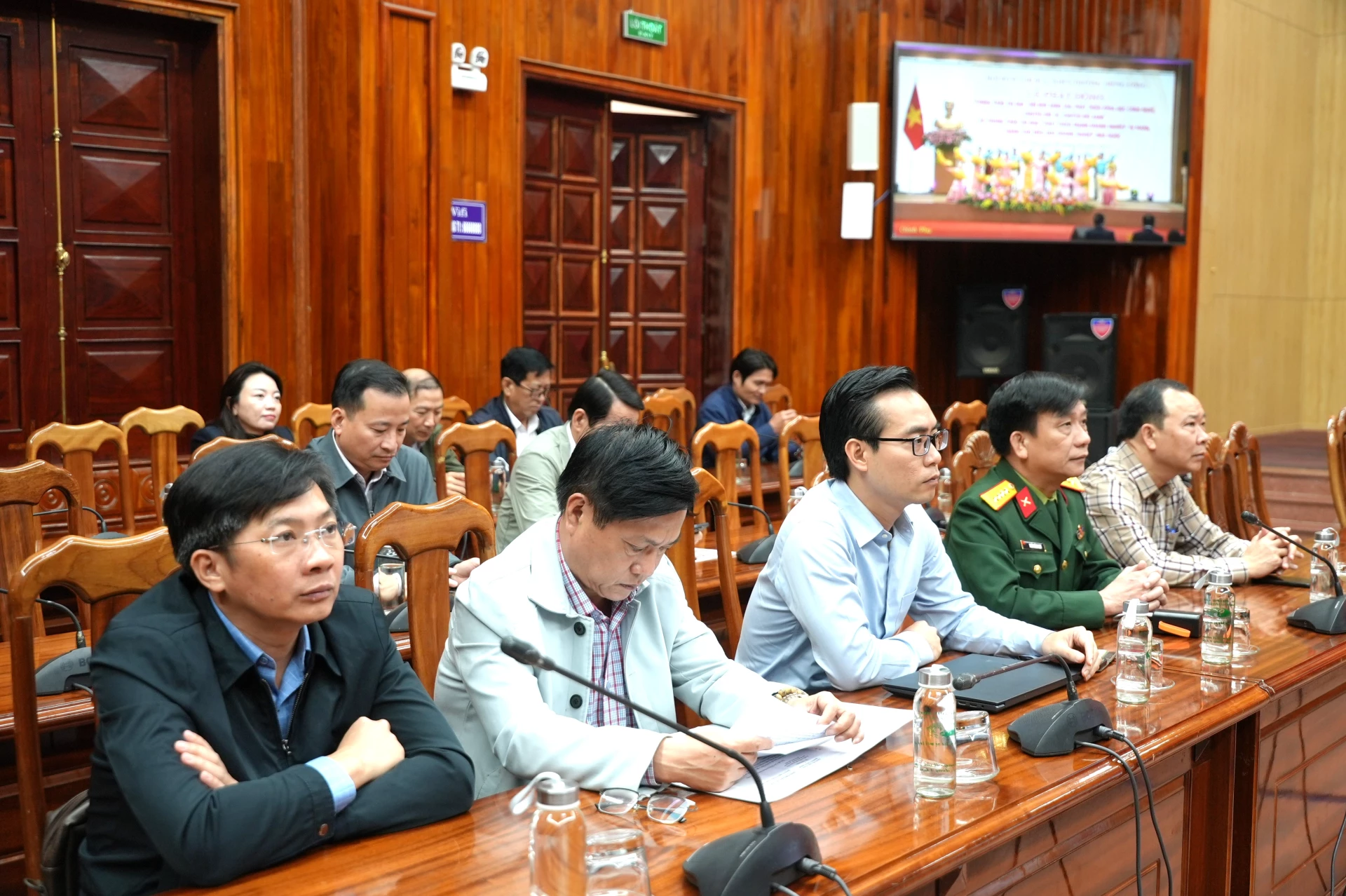 Các đại biểu dự Lễ phát động tại điểm cầu Quảng Trị - Ảnh: T.Đ