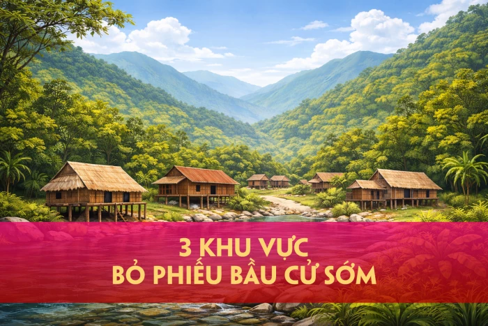 3 khu vực bỏ phiếu bầu cử sớm