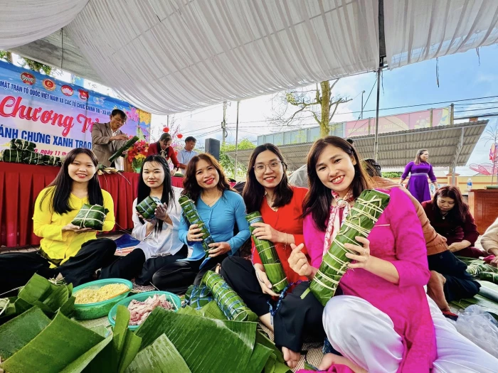 Xã Tân Lập: Tổ chức chương trình 'Gói bánh chưng xanh-Tết cho người nghèo'