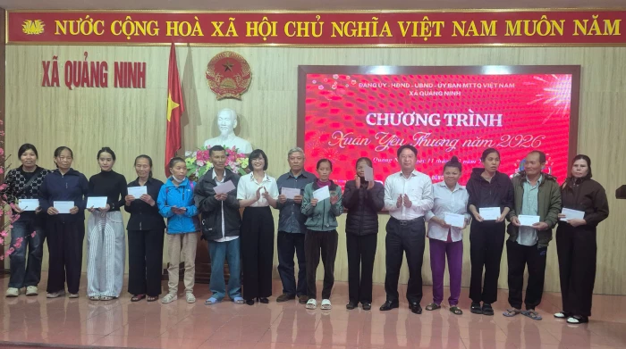 Xã Quảng Ninh tổ chức chương trình 'Xuân yêu thương' năm 2026