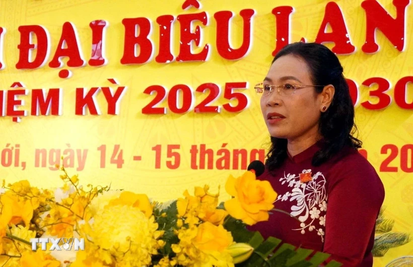 Bà Phạm Thị Hân. (Ảnh: TTXVN phát)