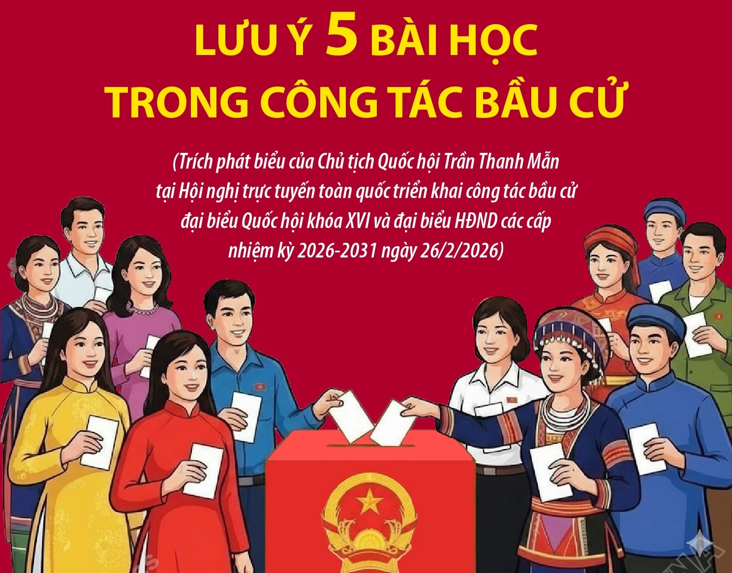 Chủ tịch Quốc hội Trần Thanh Mẫn lưu ý 5 bài học trong công tác bầu cử