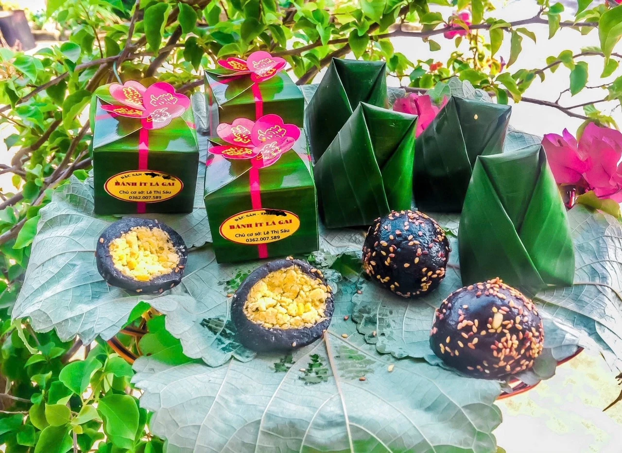 Sản phẩm của cơ sở sản xuất bánh ít lá gai Sáu Nhàn, thôn Đại Hào, xã Triệu Bình ngày càng được khách hàng ưa chuộng - Ảnh: Cơ sở cung cấp