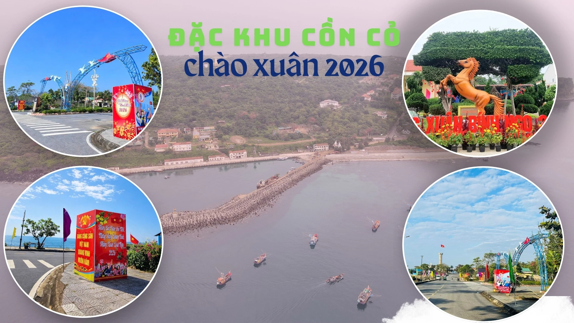 Đặc khu Cồn Cỏ rực rỡ cờ hoa đón Tết Bính Ngọ 2026