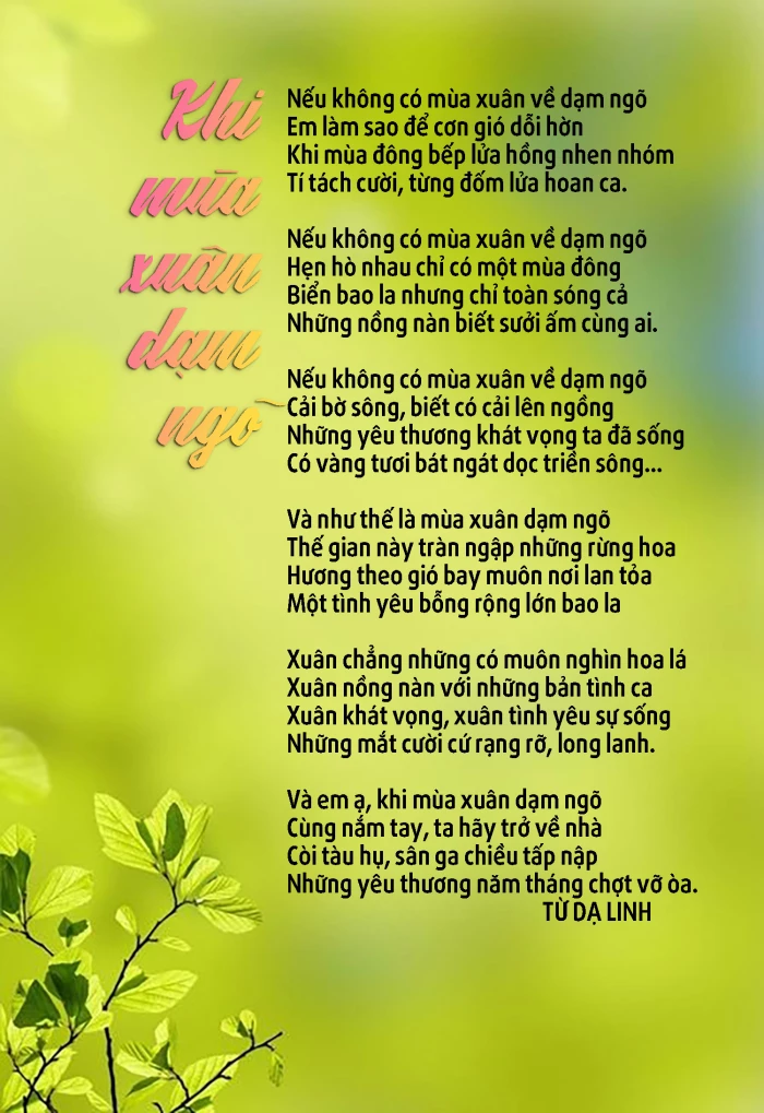 Khi mùa xuân dạm ngõ