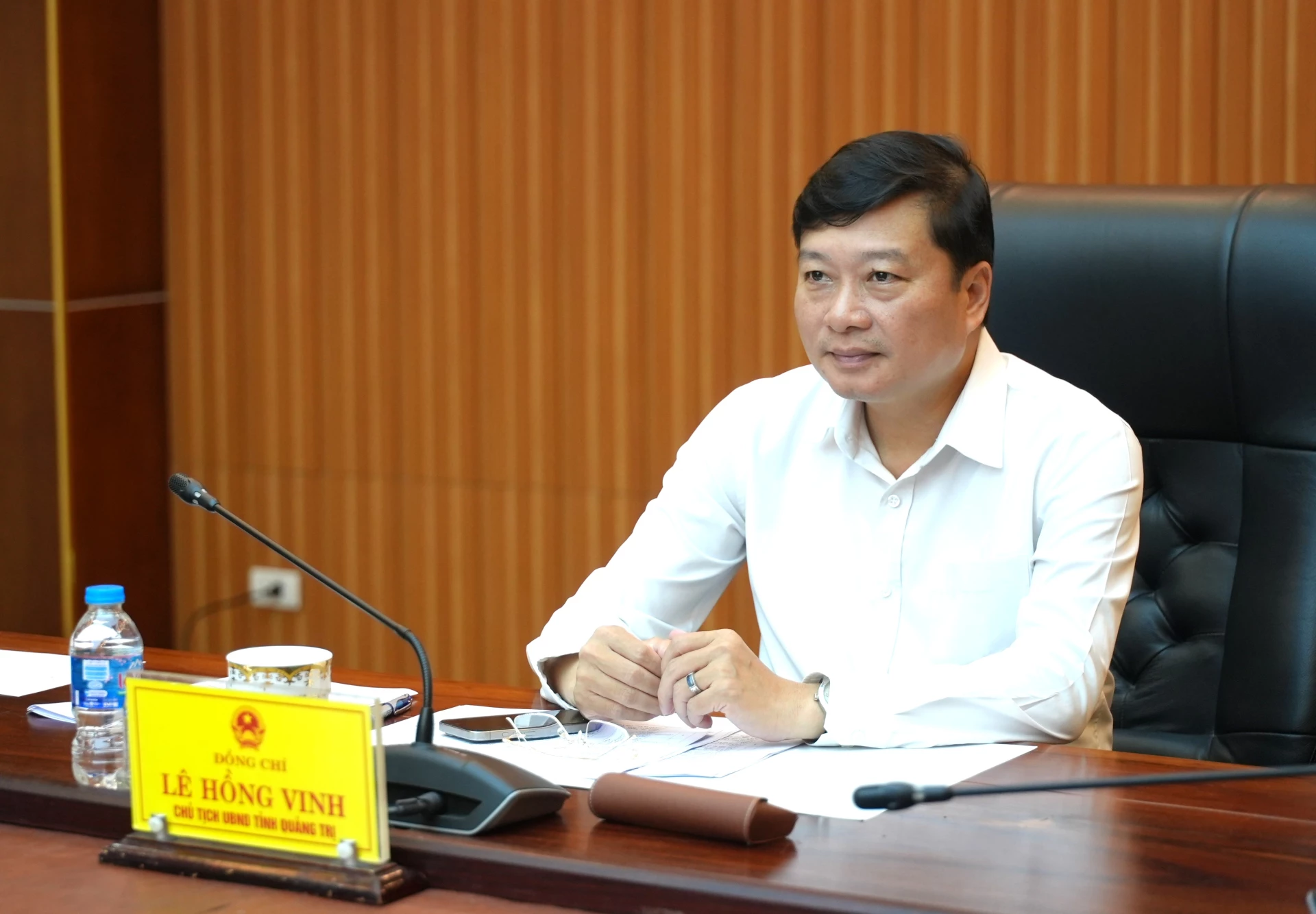 Đồng chí Lê Hồng Vinh, Chủ tịch UBND tỉnh chủ trì phiên tiếp công dân - Ảnh: T.Đ