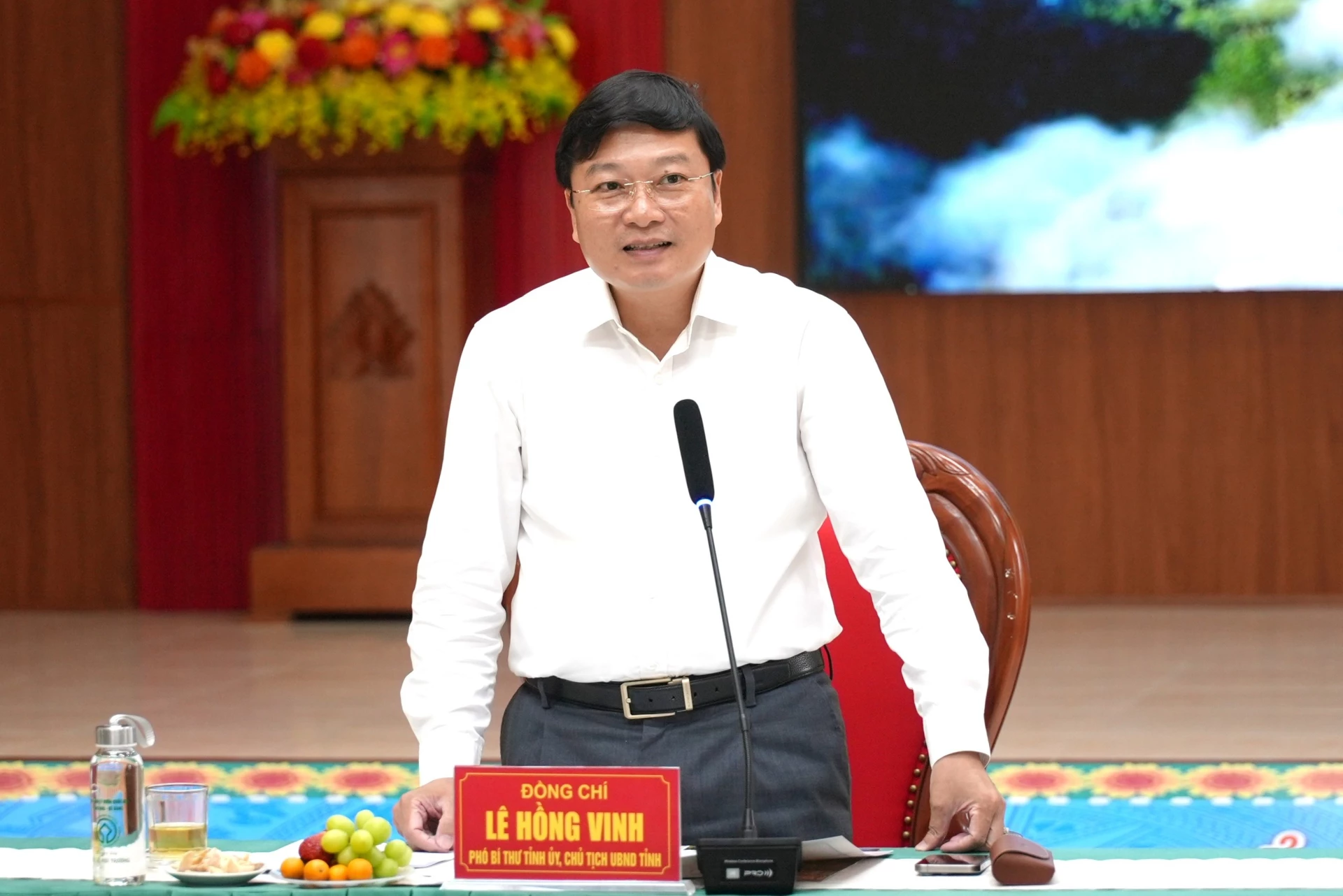 Đồng chí Lê Hồng Vinh, Chủ tịch UBND tỉnh ghi nhận, đánh giá cao những kết quả mà BQL Vườn Quốc gia đã đạt được trong năm 2025 - Ảnh: T.Đ