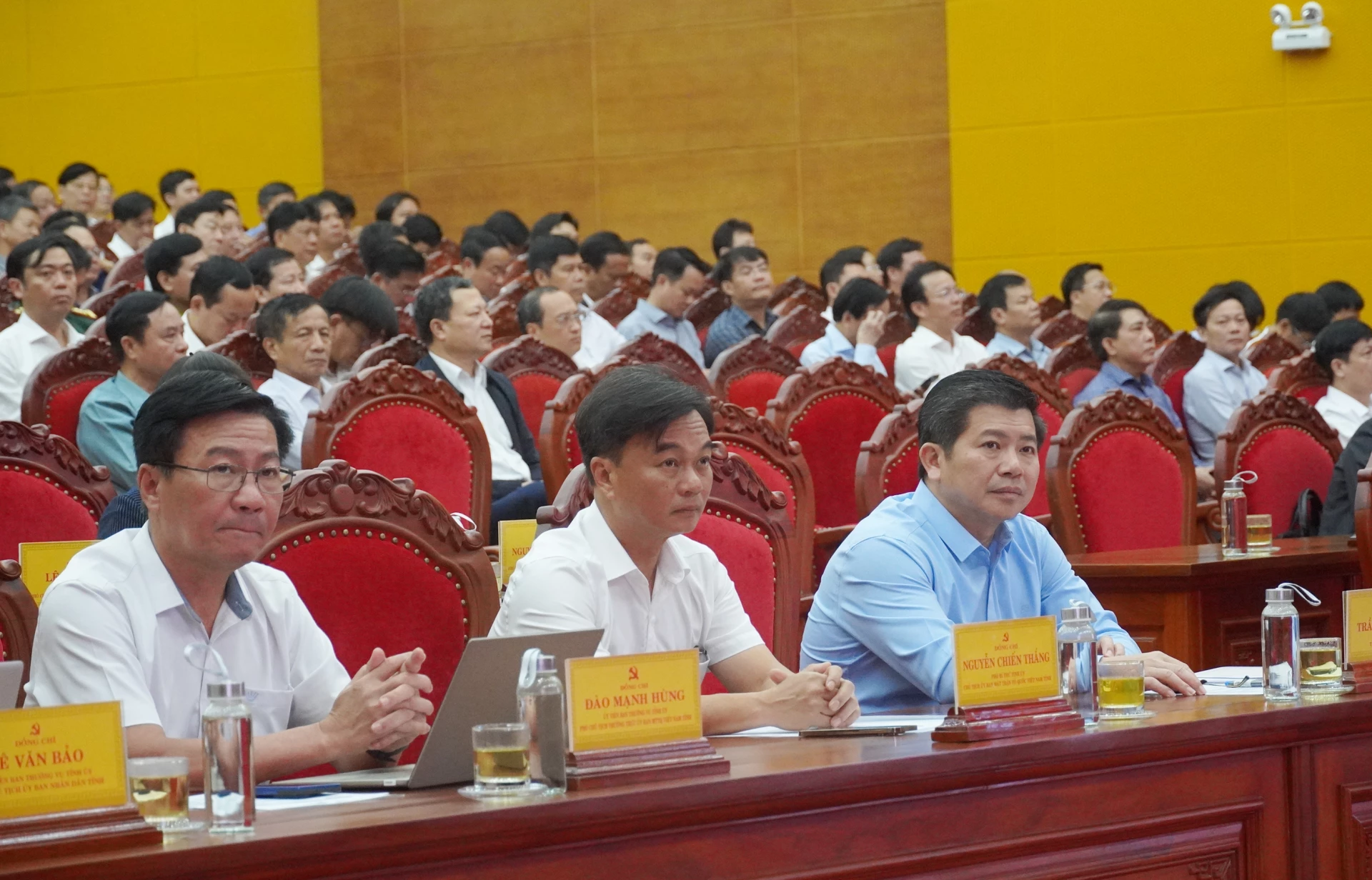 Các đại biểu tham dự tại điểm cầu tỉnh Quảng Trị - Ảnh: X.P