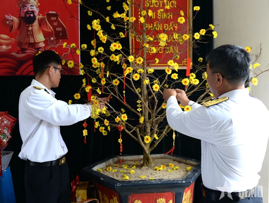 Chuẩn bị cho hoạt động hái hoa dân chủ trong đêm Giao thừa. 