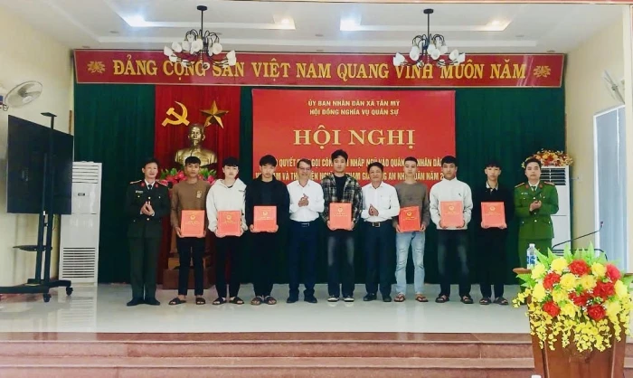 43 thanh niên xã Tân Mỹ sẵn sàng lên đường nhập ngũ