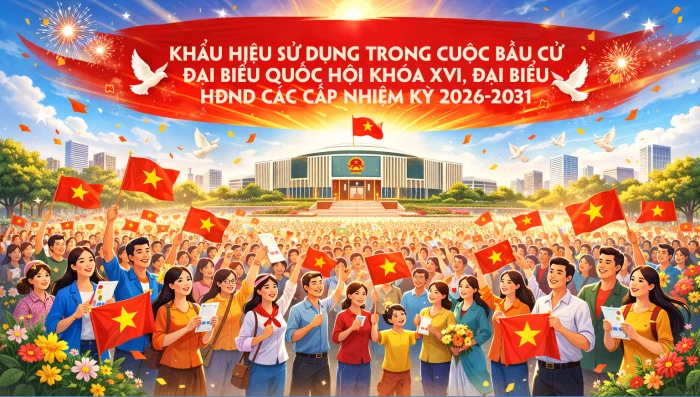 Khẩu hiệu sử dụng trong cuộc bầu cử đại biểu Quốc hội khóa XVI, đại biểu HĐND các cấp nhiệm kỳ 2026-2031