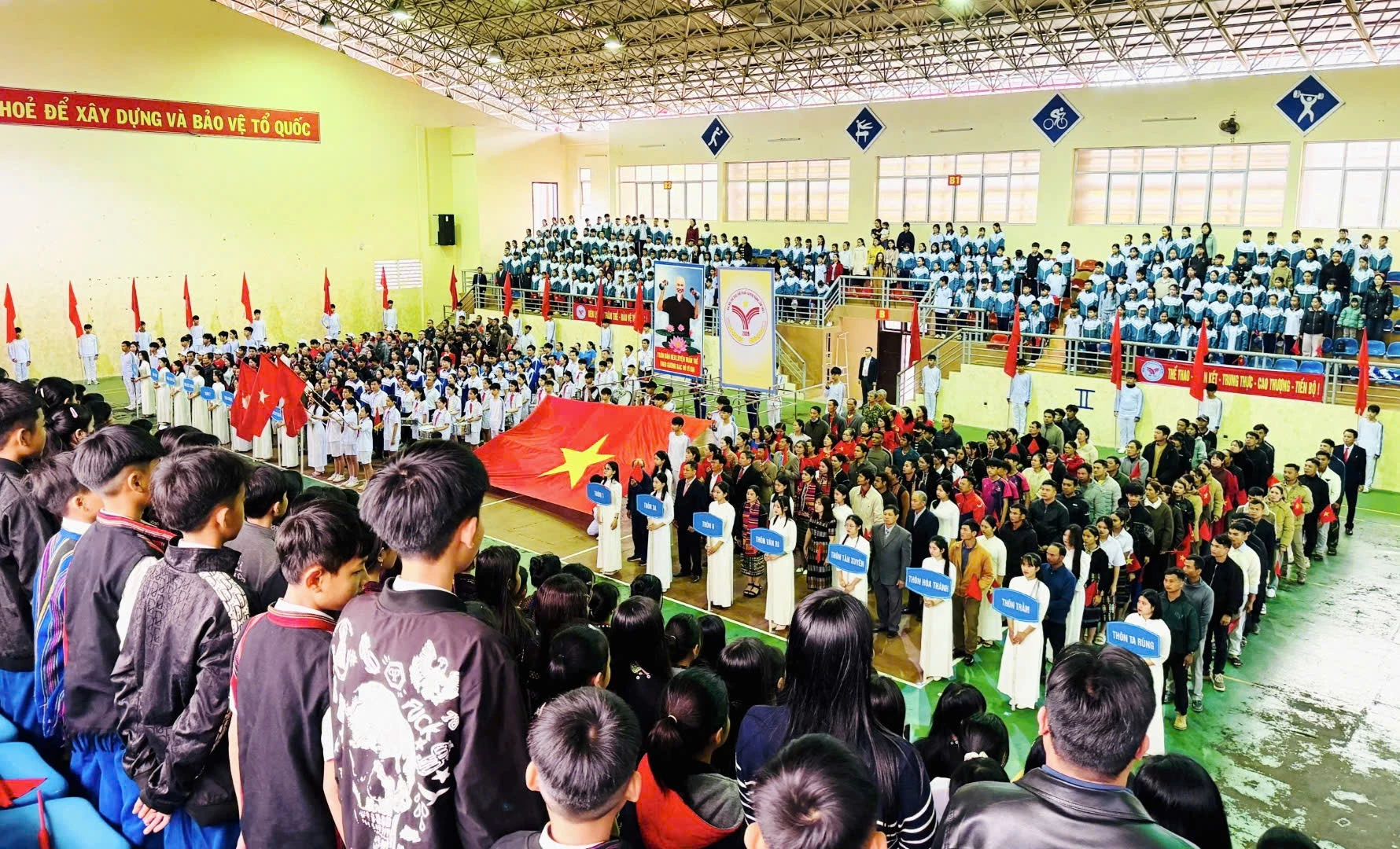 Lễ khai mạc Đại hội Thể dục thể thao xã Khe Sanh lần thứ I (2025 – 2026)-Ảnh: K.S