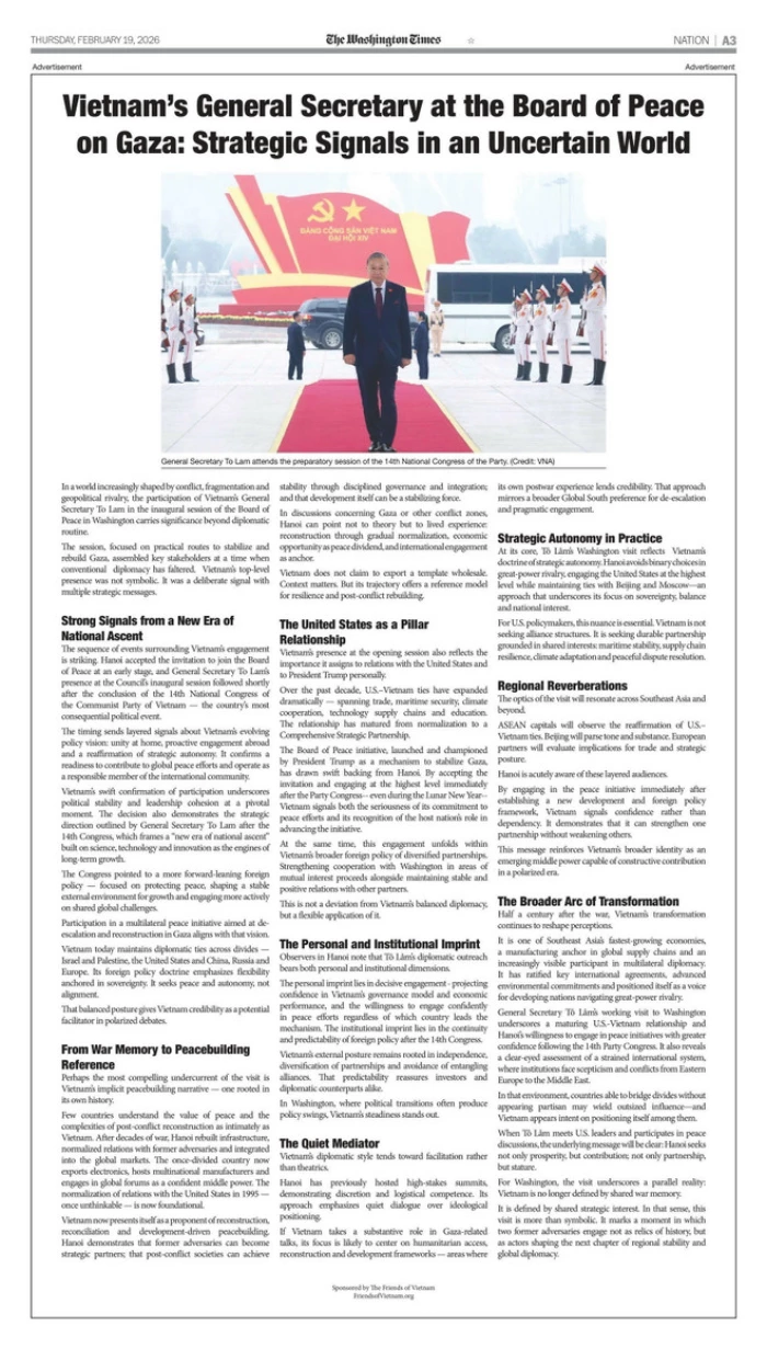 Truyền thông Mỹ đánh giá cao Việt Nam chủ động đóng góp cho hòa bình toàn cầu
