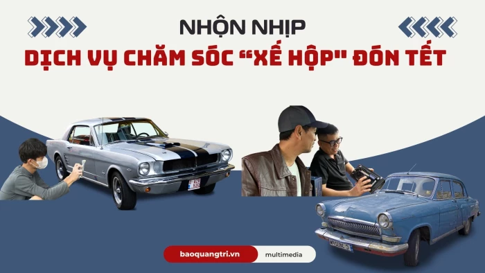 Nhộn nhịp dịch vụ chăm sóc 'xế hộp' đón Tết