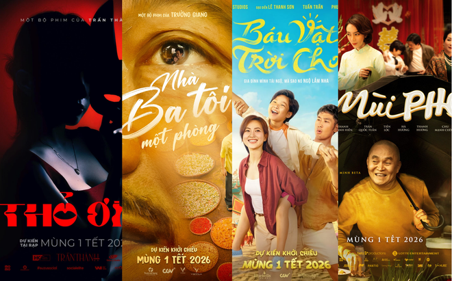 Poster 4 phim Tết năm 2026. (Ảnh: Đoàn phim cung cấp)