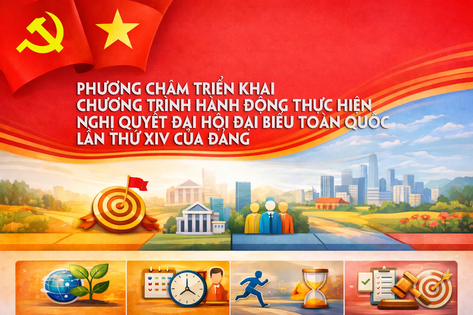 Phương châm triển khai Chương trình hành động thực hiện Nghị quyết Đại hội đại biểu toàn quốc lần thứ XIV của Đảng
