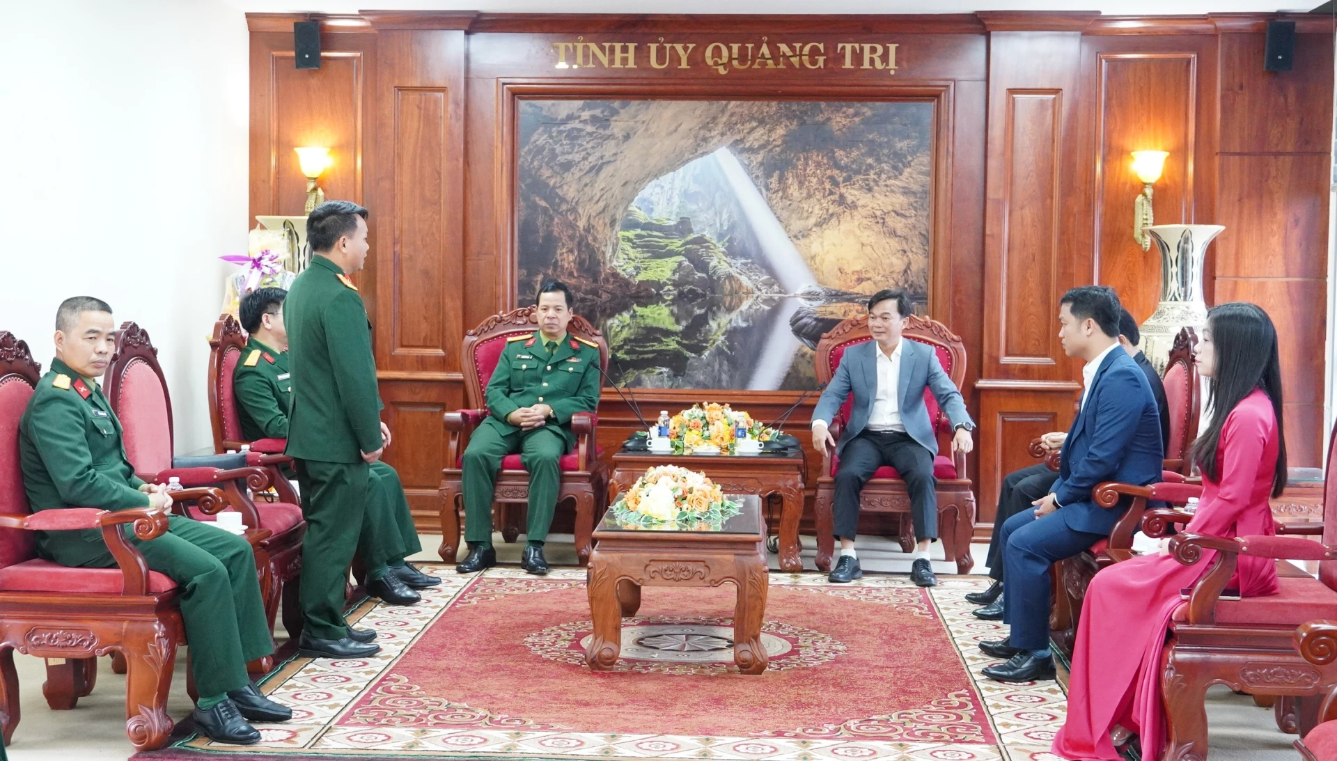 Quang cảnh buổi tiếp - Ảnh: QV