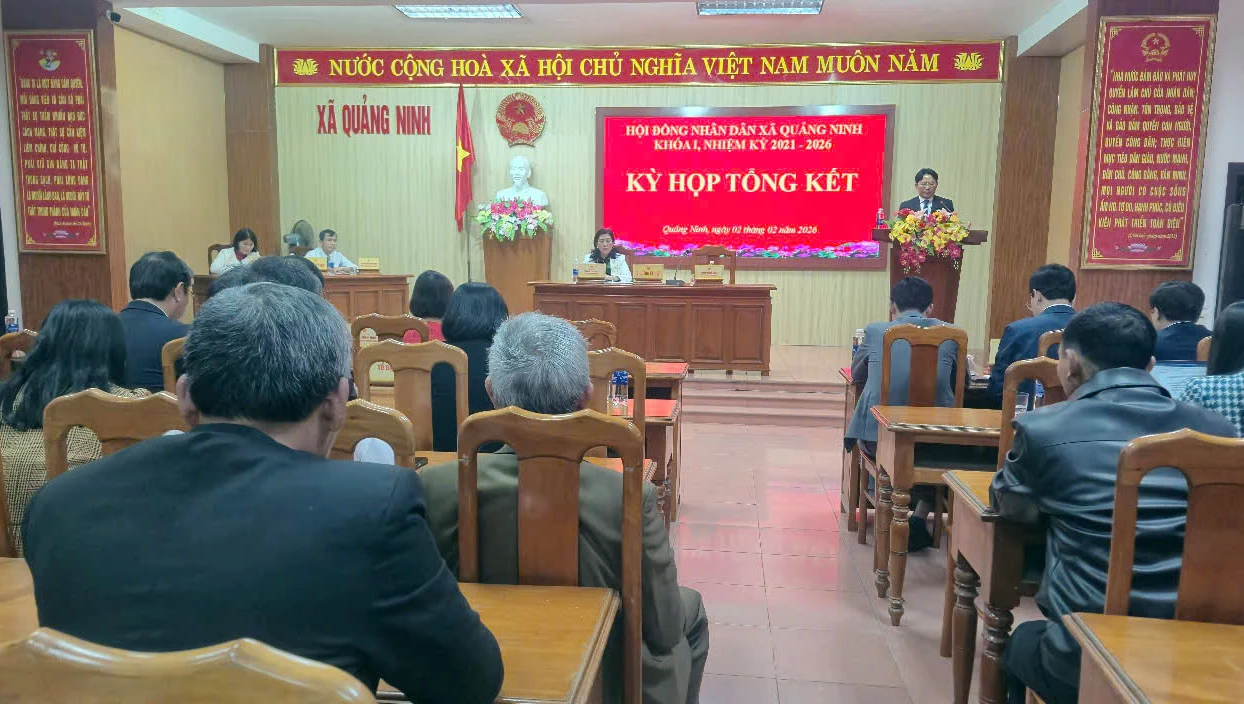 HĐND xã Quảng Ninh tổ chức kỳ họp tổng kết hoạt động nhiệm kỳ 2021-2026-Ảnh:N.K