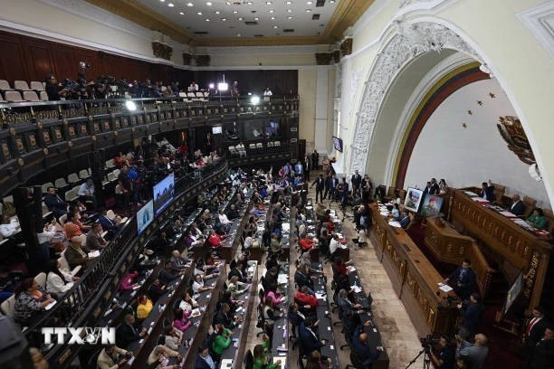 Một phiên họp Quốc hội Venezuela. (Ảnh: Getty Images/TTXVN)Một phiên họp Quốc hội Venezuela. (Ảnh: Getty Images/TTXVN)