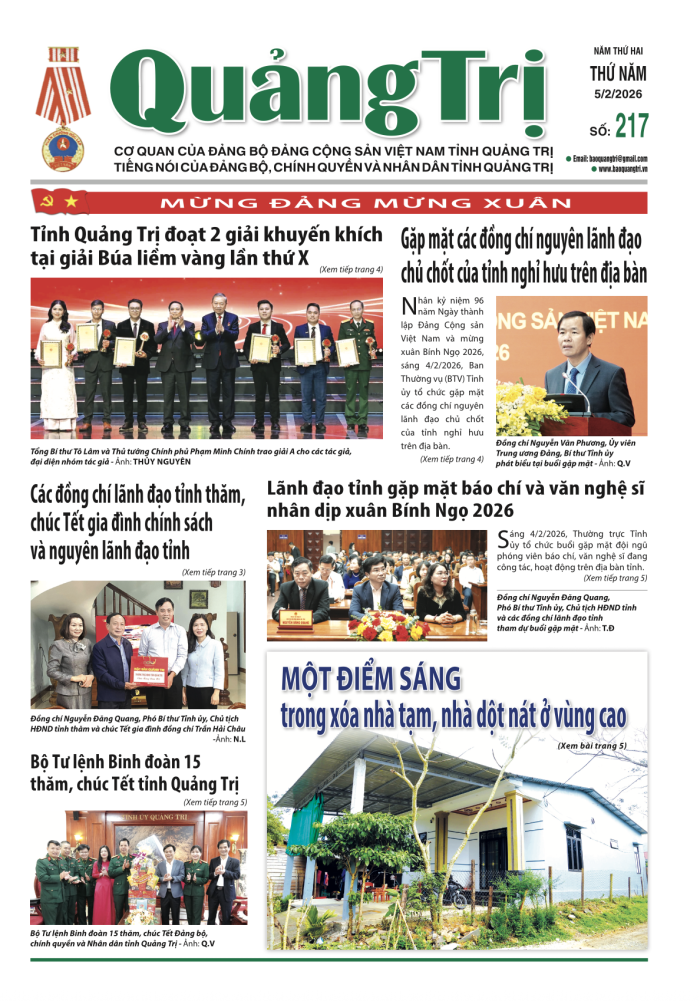 Báo Quảng Trị số 217 - Ngày 05-02-2026