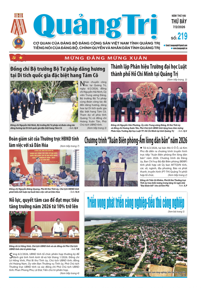Báo Quảng Trị số 219 - Ngày 07-02-2025
