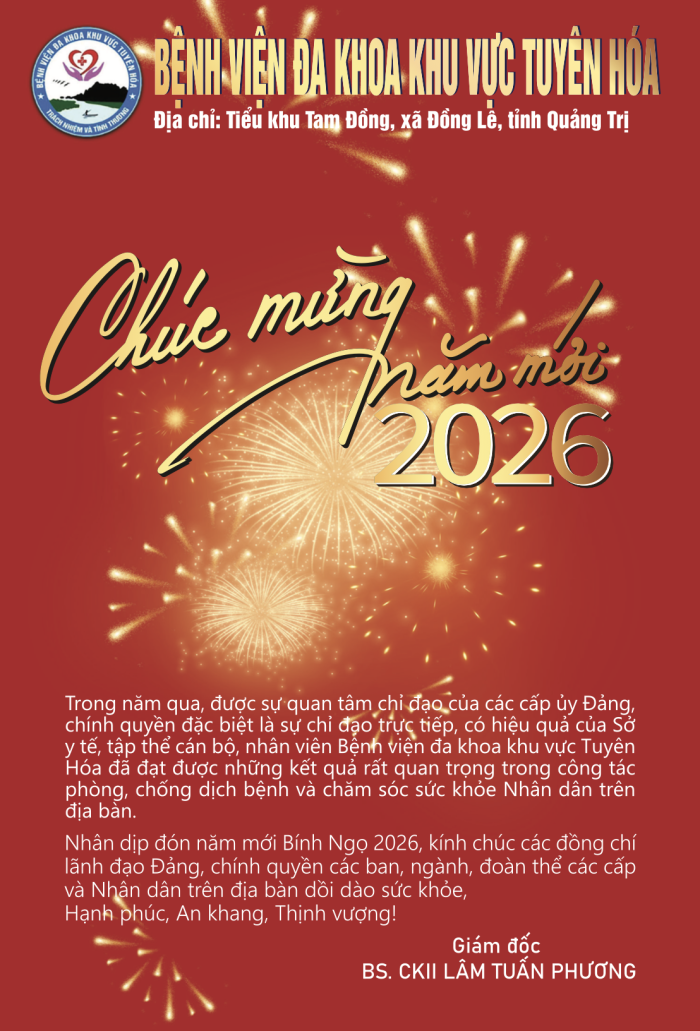 Bệnh viện đa khoa khu vực Tuyên Hoá chúc mừng năm mới
