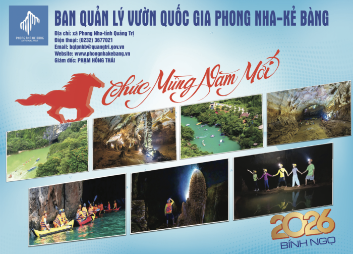 Vườn quốc gia Phong Nha - Kẻ Bàng chúc mừng năm mới