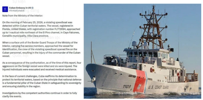 Cuba phát hiện tàu cao tốc Mỹ xâm phạm lãnh hải, xảy ra đụng độ chết người