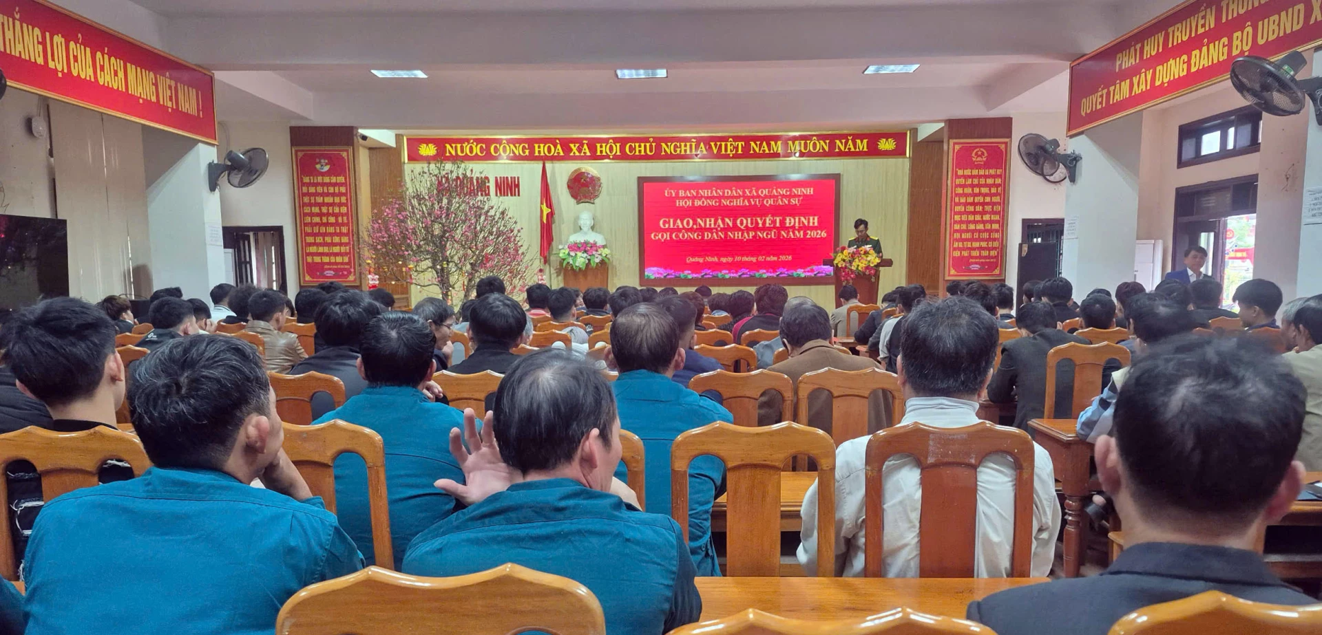 Lễ giao, nhận quyết định gọi công dân nhập ngũ năm 2026-Ảnh:N.K