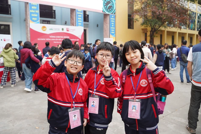 Học sinh Hà Nội tham dự cuộc thi tiếng Anh. (Ảnh: PV/Vietnam+).